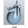 TPR Caster with PP Core, Ball Bearing, Chrome Plated